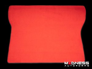 FIAT 500 Rear Seat Delete Carpet Kit - Black Italy - Red